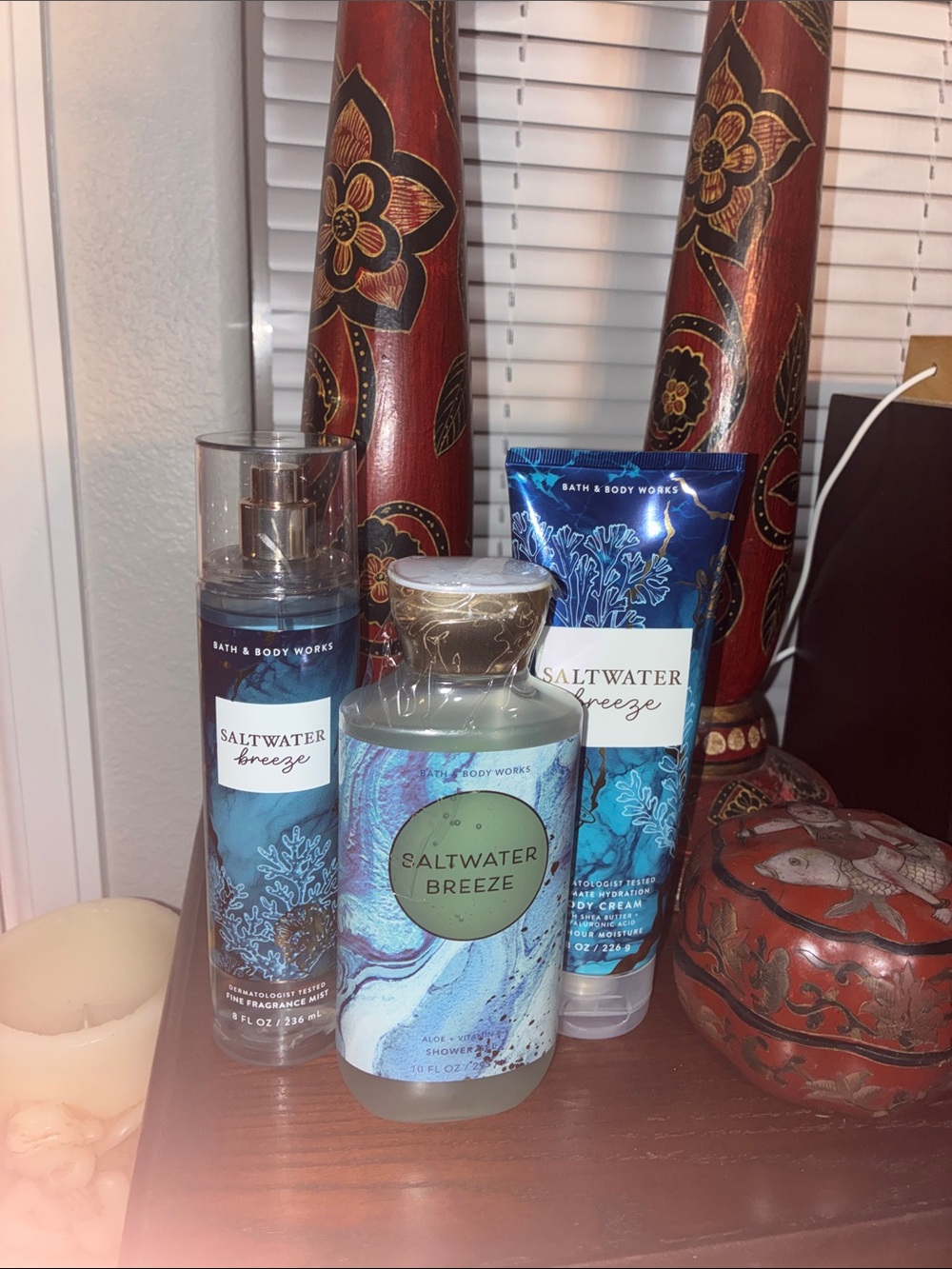 Bath & Body Works Saltwater Breeze Body Wash & Care Set - Blue